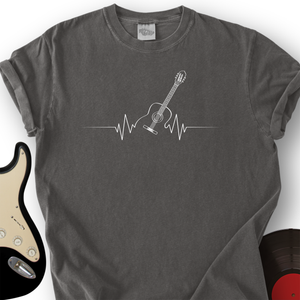 Acoustic Guitar Heart Beat T-Shirt