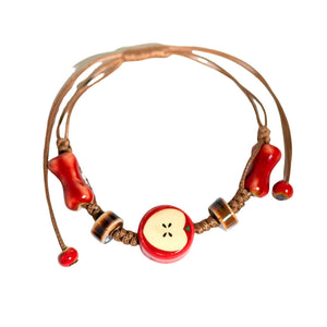 Apple Beaded Bracelet