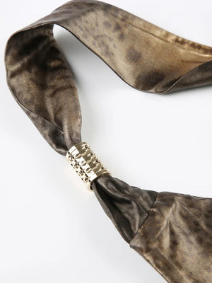 Baddie Leopard Backless Top