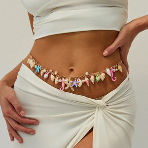 Beach Charm Belly Chain & Anklet