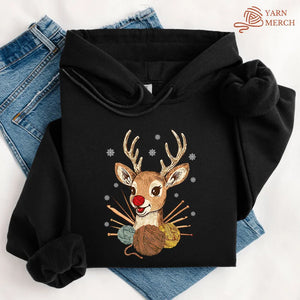 Red Nose Yarndeer Hoodie