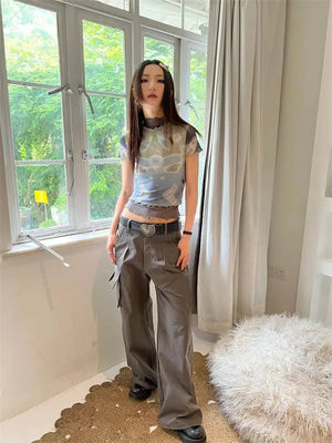 Tie Dye Mesh Top