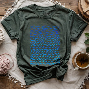 Watercolor knitting pattern T-shirt