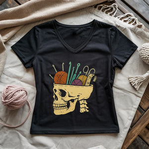 Murder Yarn Lady V-neck