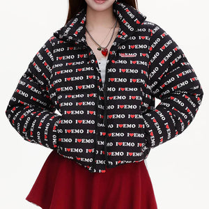 I Love Emo Puffer Jacket
