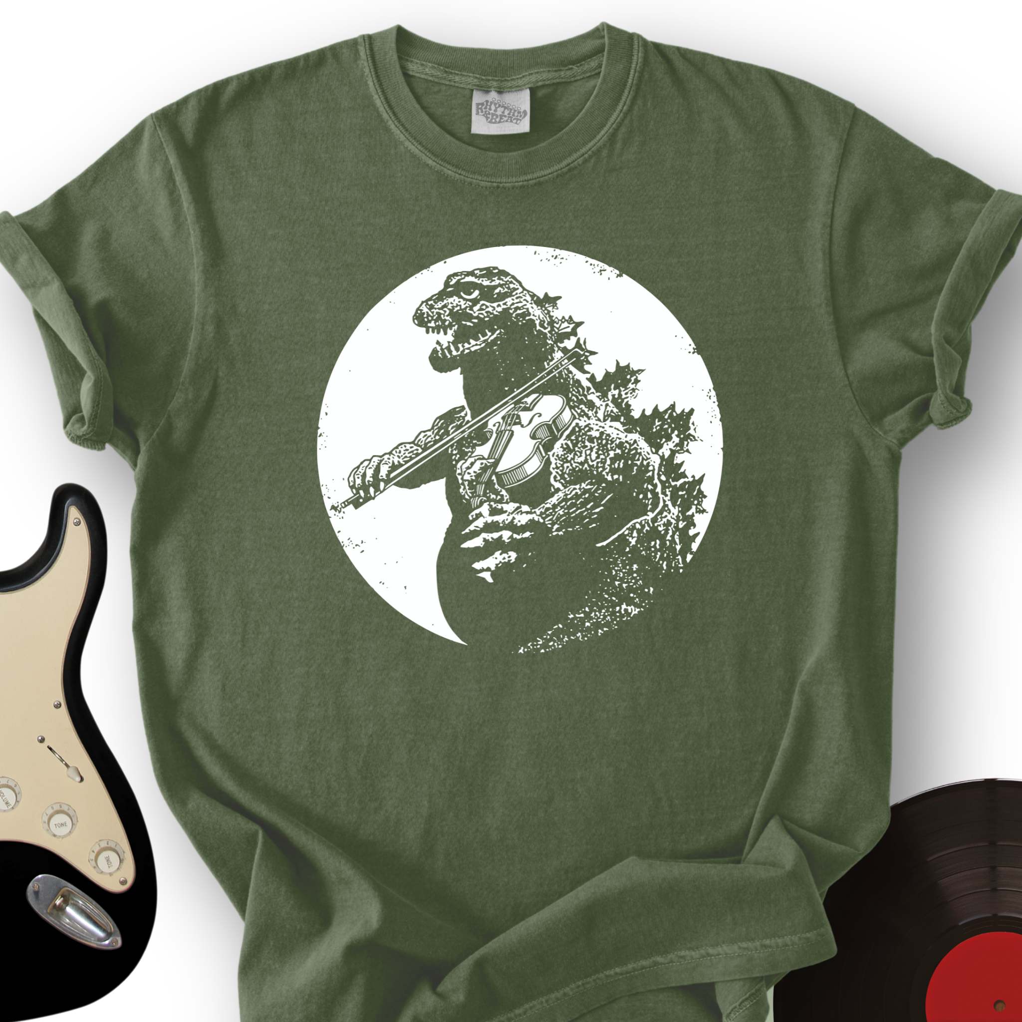 Dinosaur Playing Violin T-Shirt