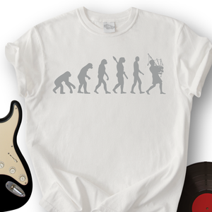 Evolution with Bagpipe T-Shirt