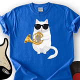 Cat Playing French Horn T-Shirt