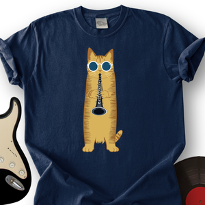 Cat Playing The Clarinet T-Shirt