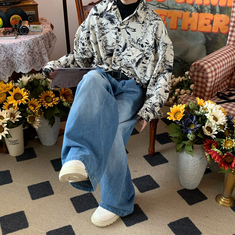 90s Style Floral Print Shirt