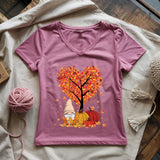 Love Knitting Season Lady V-neck