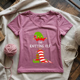 The Knitting Elf Lady V-neck