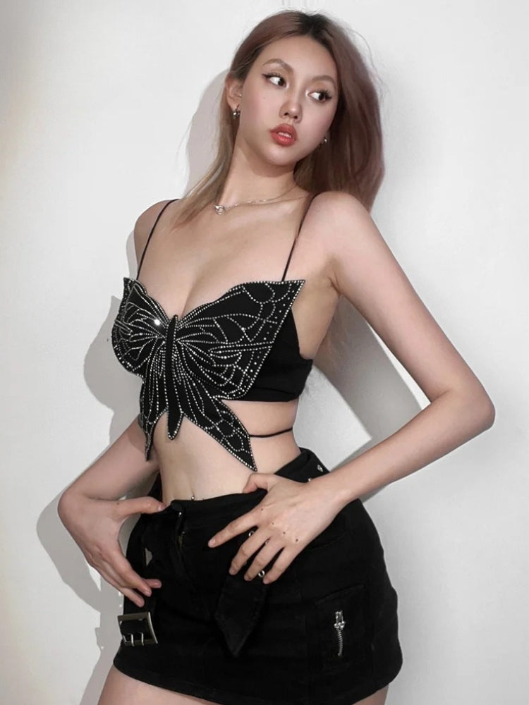 Butterfly Rhinestone Top