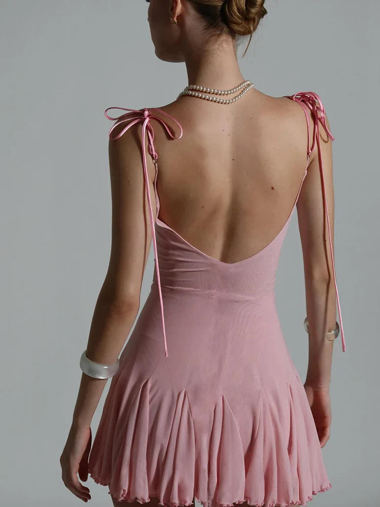 Coquette Backless Mini Dress