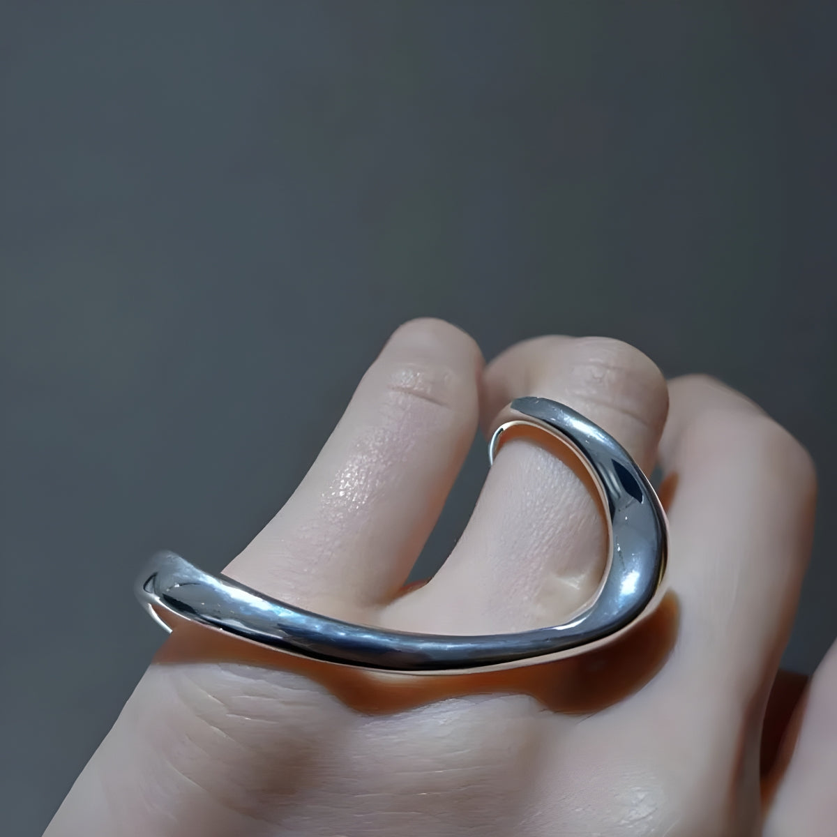 Cyberpunk Geometric Ring