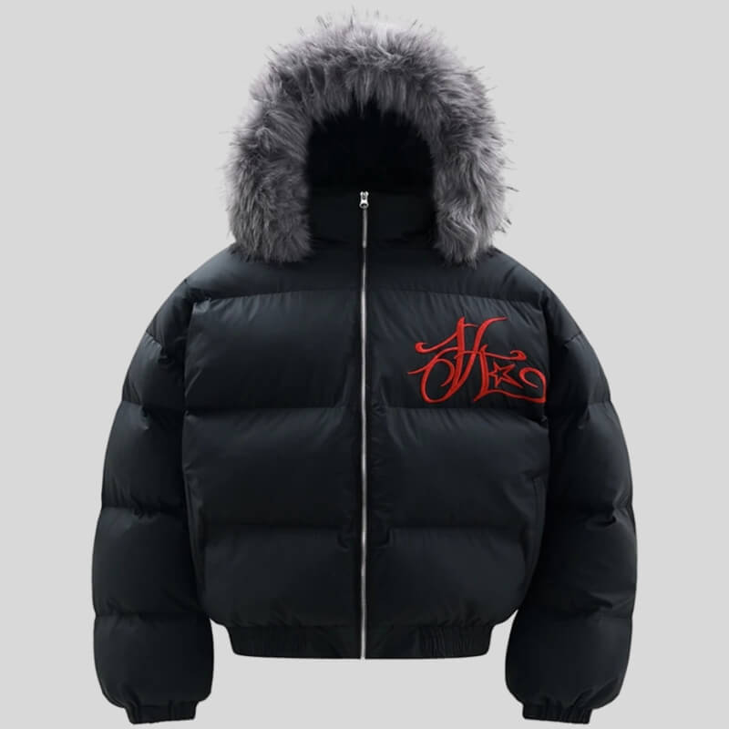 Faux Fur Hooded Puffer Jacket