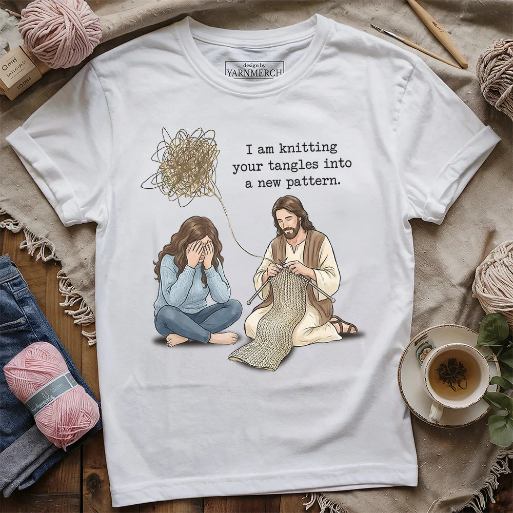 God Knitting Tangles T-shirt
