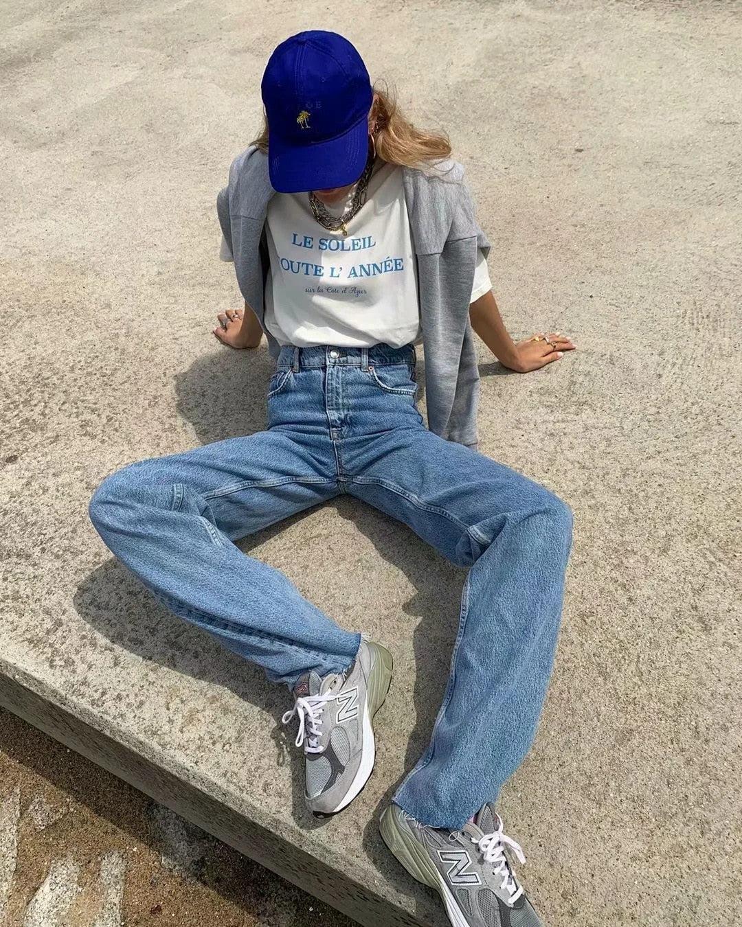 High Waist Casual Washed Jeans