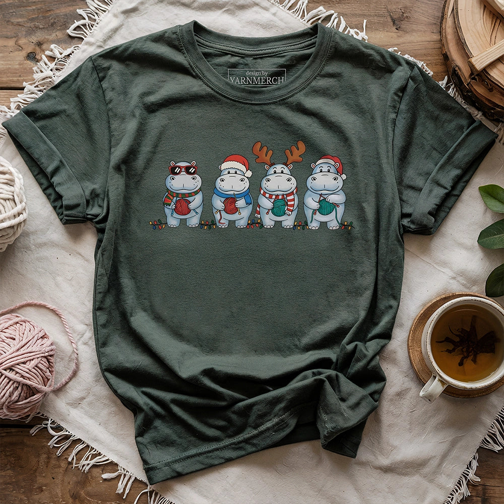 Hippo Knitmas T-shirt