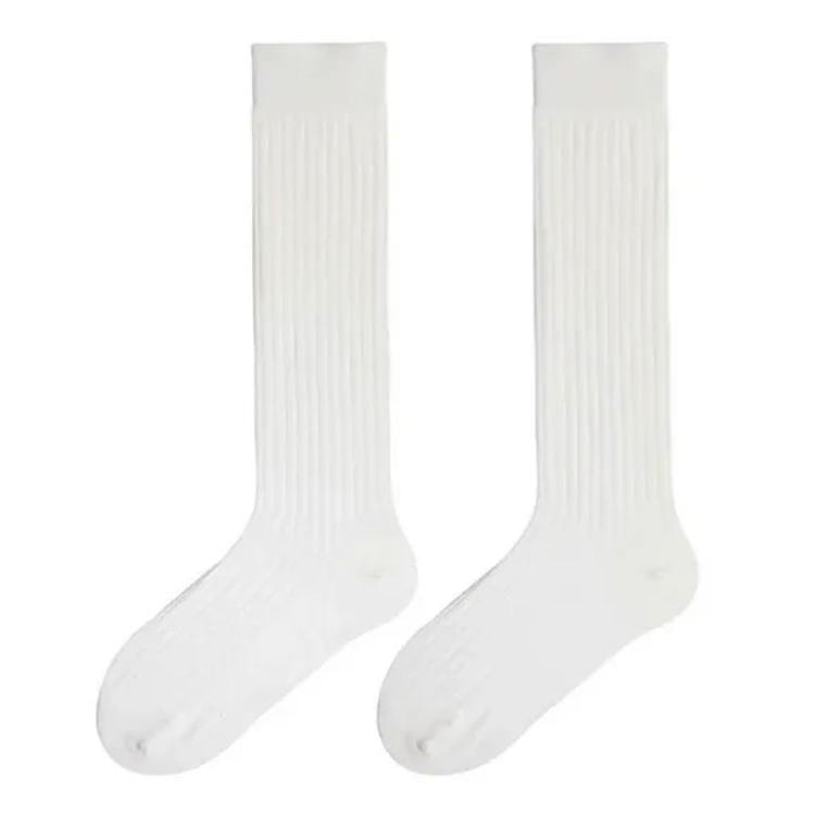 Basic Ribbed Knee High Socks