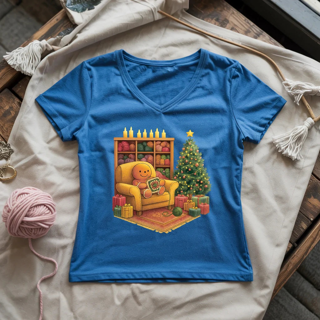 Gingerbread Hooker Lady V-neck