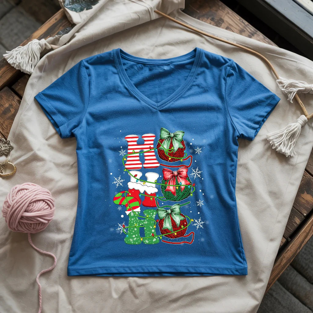 Ho Ho Ho Lady V-neck