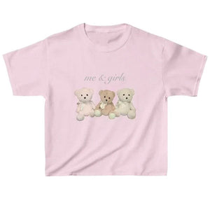 Y2K Bears Print Crop Top