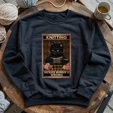 Knitting Because murder is wrong Sweatshirt