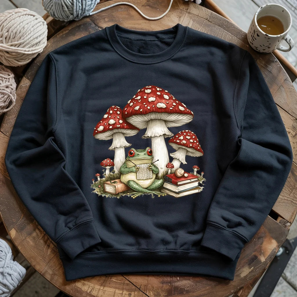 Knitting Frog Sweatshirt