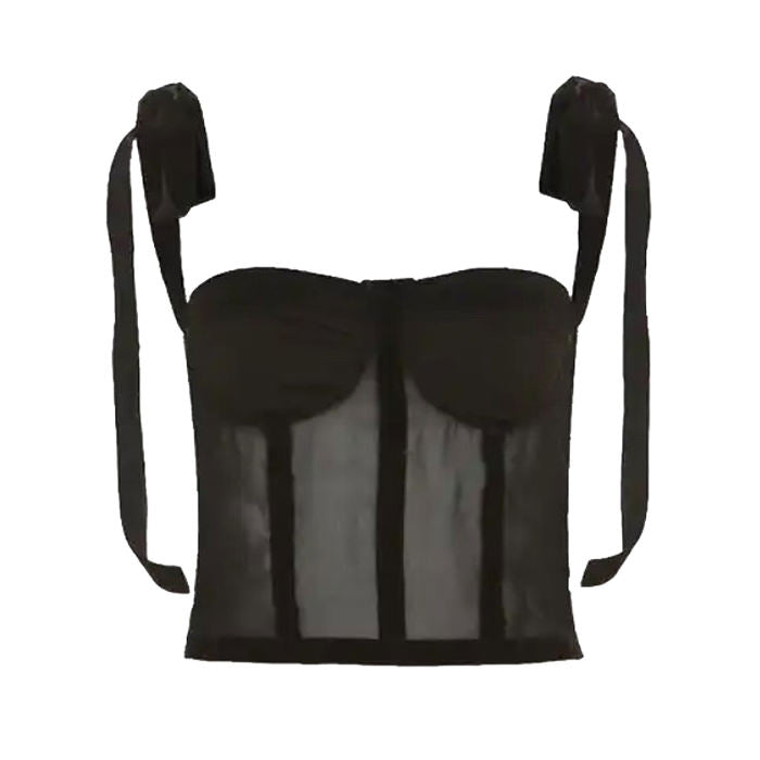 French Girl Bow Corset Top