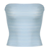 Coastal Vibes Blue Tube Top