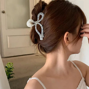 Bow Polka Dot Hair Claw