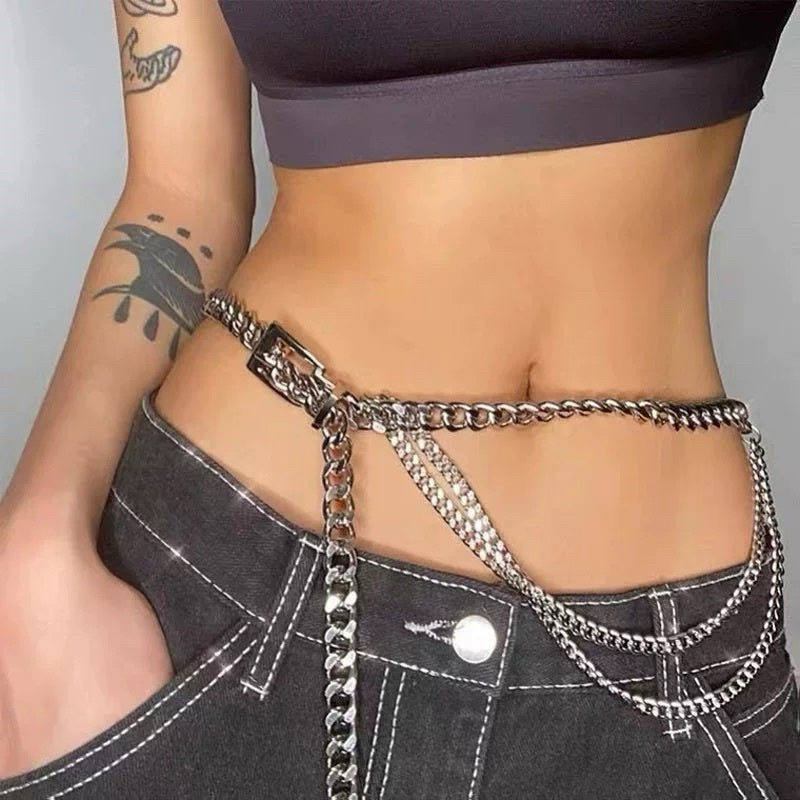 Chunky Layered Chain Belt