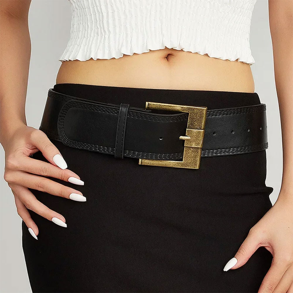 Coastal Cowgirl Leather Belt in Black