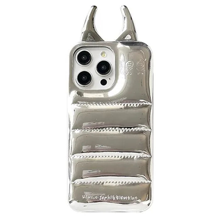 Devil Horns Puffer iPhone Case