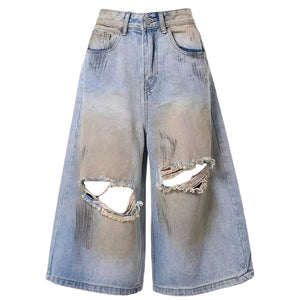 Wash Me Out Distressed Denim Shorts