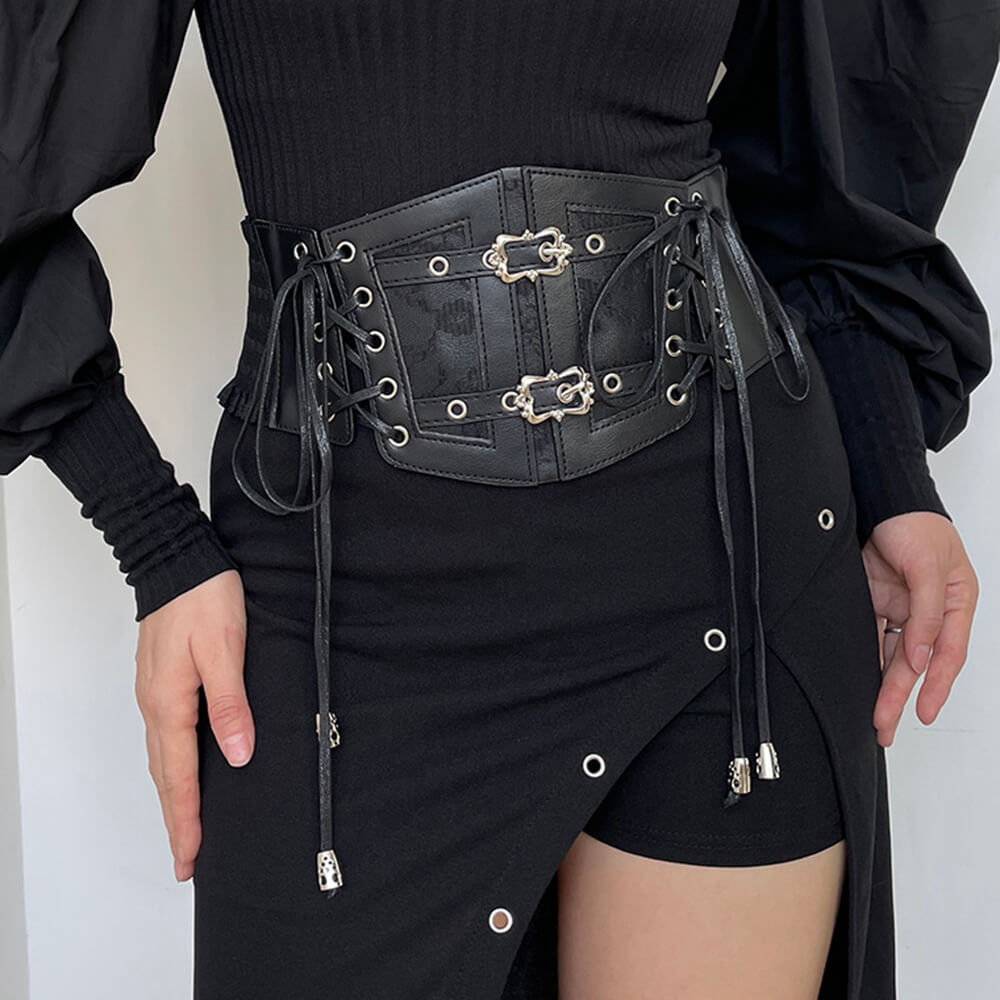 Gothic Aesthetic Leather Corset