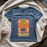 Yarn Hoarder Tarot Lady V-neck