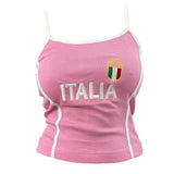 Italia Embroidery Y2K Tank Top