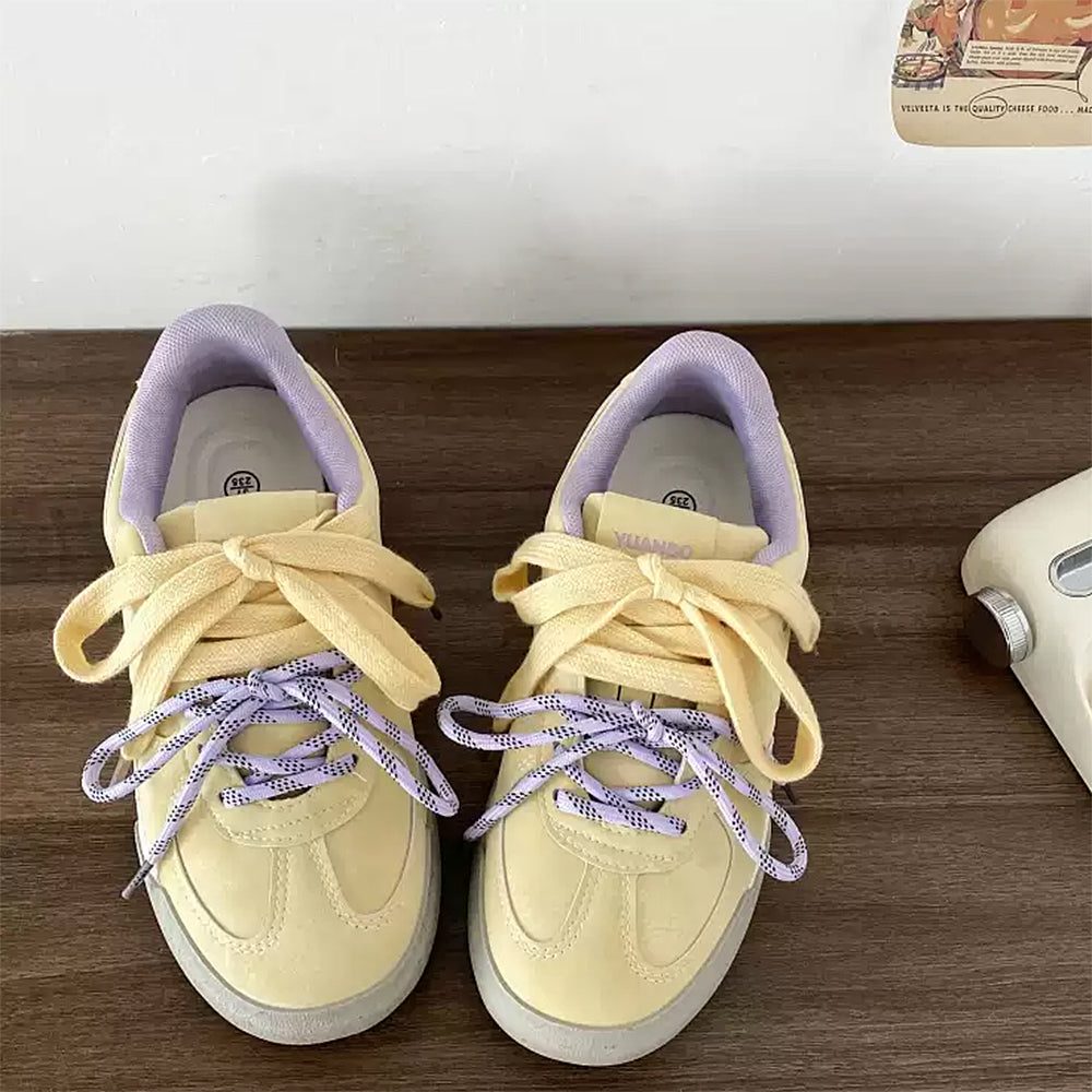 Lemon Cream & Lavender Sneakers