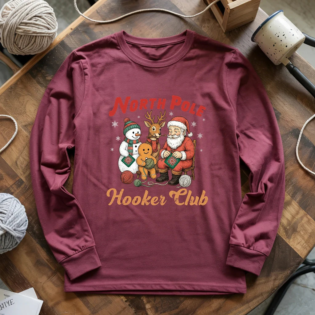 North Pole Crochet Club Long Sleeve T-shirt