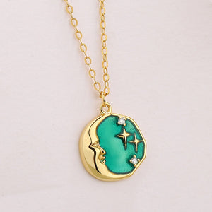 Moon & Stars Pendant Necklace