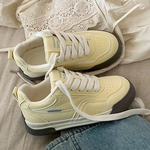 Pastel Yellow Aesthetic Sneakers