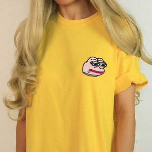 Feelz Bad Face T-Shirt in Yellow