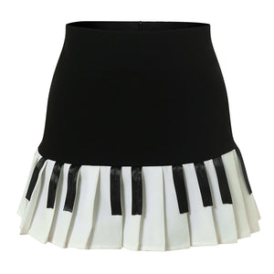 Piano Key Pleated Skirt