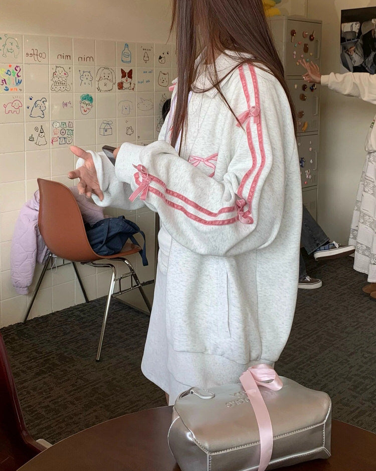 Coquette Bows Side-Stripe Track Suit