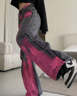 Teenage Crush Graffiti Baggy Jeans