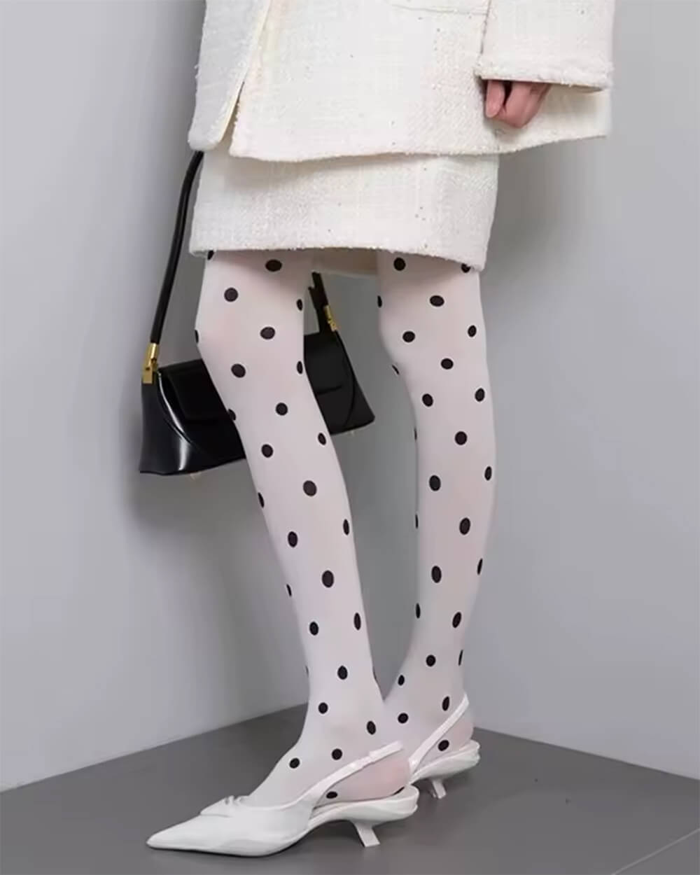 Missed Calls Polka Dot Tights