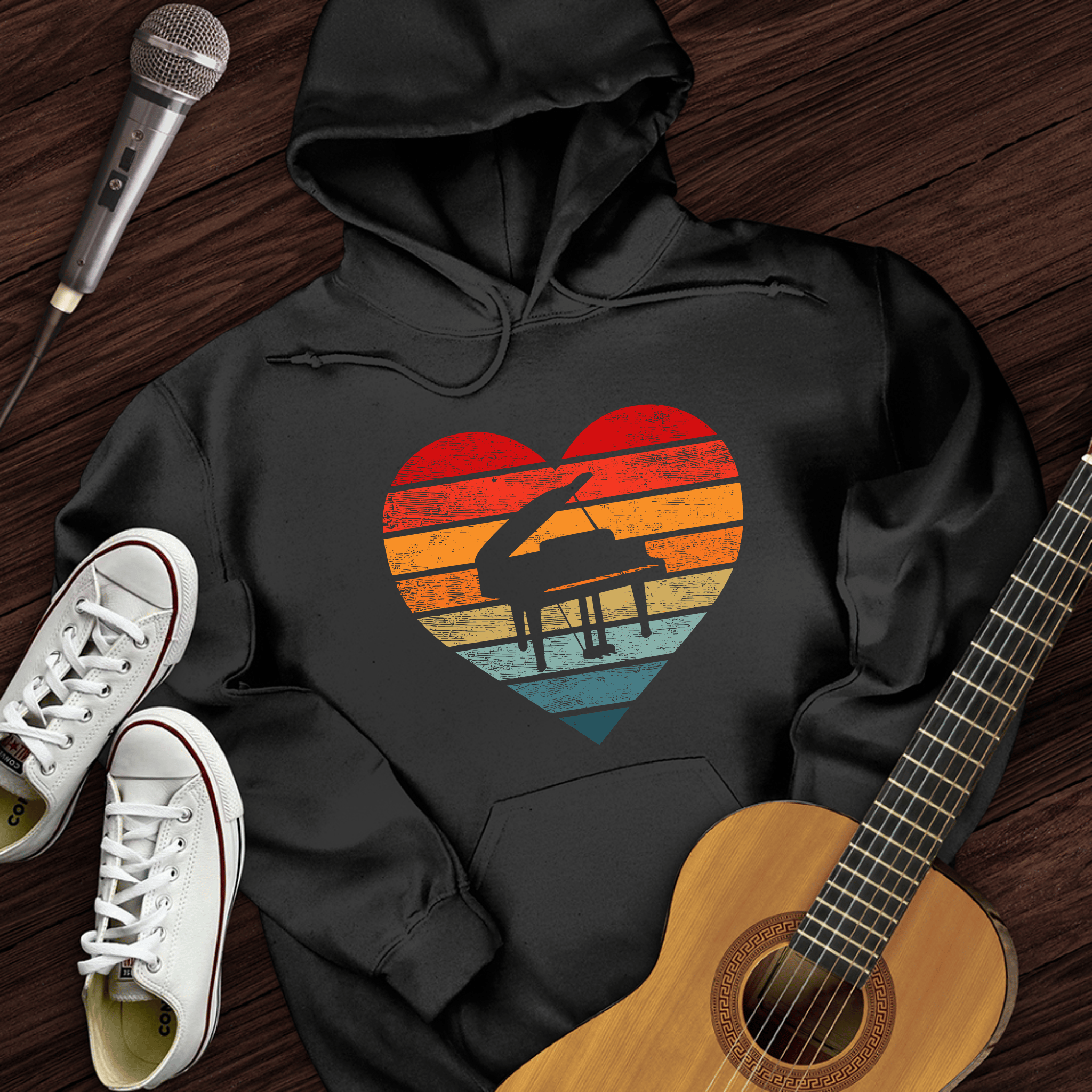 I Love Piano Hoodie