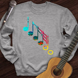 Colorful Music Notes Crewneck